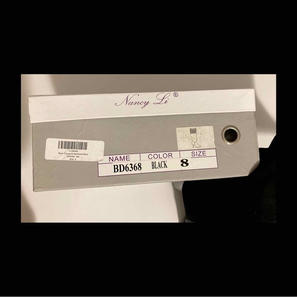 Nancy Li Women’s Black Embellished Over the Knee Heeled Boots “8” - Picture 10 of 11